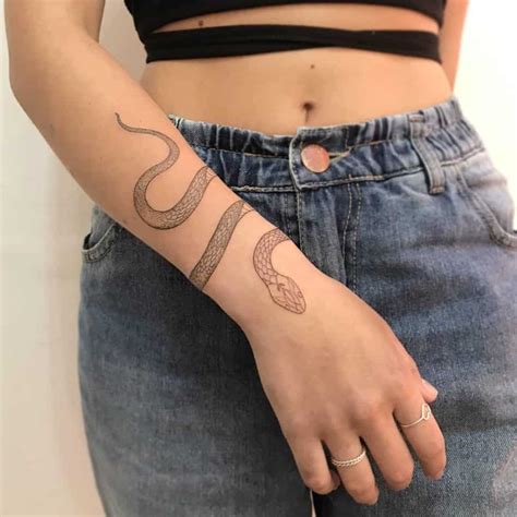 snake wrist tattoo